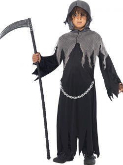 Dětský kostým strašák šedo-černý